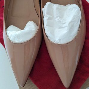 CHRISTIAN LOUBOUTIN Hot Chickita Patent Red Sole Ballerina Flats
